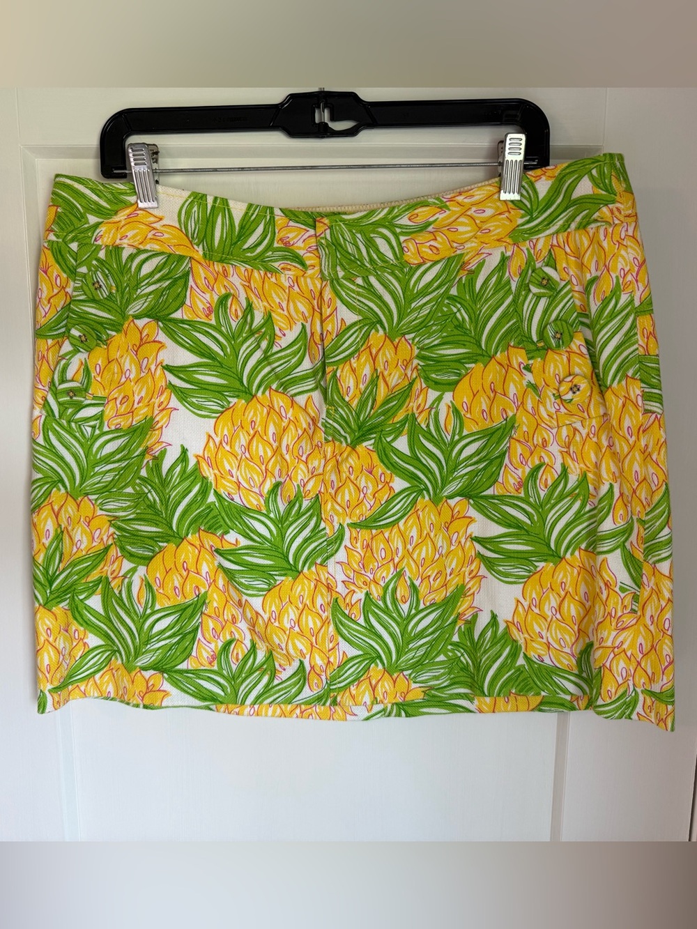 Lilly Pulitzer Yellow & Green Pineapple-Print Mini Skirt